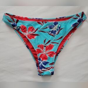 Cupshe Blue Tropical Bikini Swim Bottoms